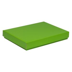 Dárková krabice s víkem 350x250x50/40 mm, zelená