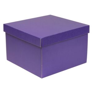 Dárková krabice s víkem 300x300x200/40 mm, fialová