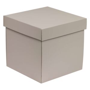 Dárková krabička s víkem 200x200x200/40 mm, šedá
