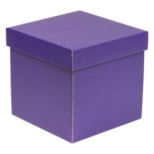Dárková krabička s víkem 200x200x200/40 mm, fialová