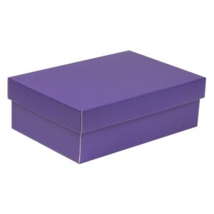 Dárková krabice s víkem 300x200x100/40 mm, fialová