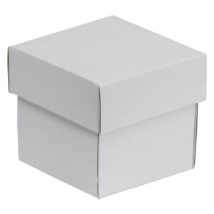 Dárková krabička s víkem 100x100x100/40 mm, bílá
