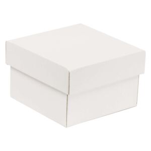 Dárková krabička s víkem 150x150x100/40 mm, bílá