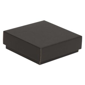 Dárková krabička s víkem 150x150x50/40 mm, černá