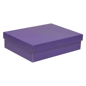 Dárková krabice s víkem 400x300x100/40 mm, fialová