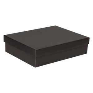 Dárková krabice s víkem 400x300x100/40 mm, černá