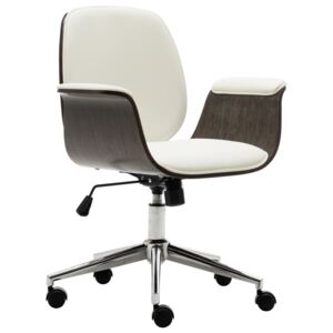 Kancelářská židle bílá umělá kůže