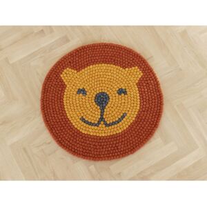 Dětský kuličkový vlněný koberec Wooldot Ball Rugs Lion, ⌀ 90 cm