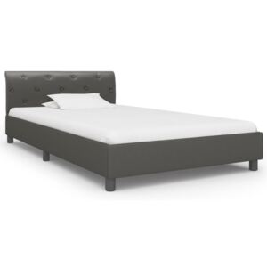 Rám postele šedý umělá kůže 90 x 200 cm