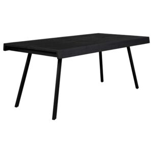 White Label Living Černý dřevěný jídelní stůl WLL SURI 160 x 78 cm