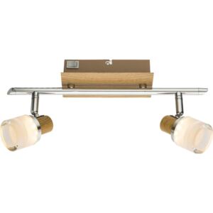 LED stropní / nástěnné bodové svítidlo ALONIS, dřevěné Globo ALONIS 56000-2