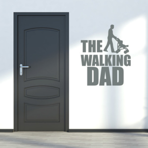The walking dad - samolepka na zeď Šedá 30x35 cm