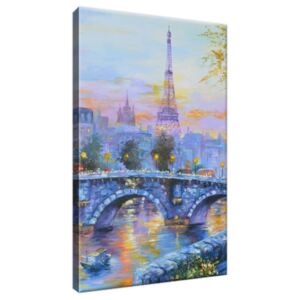 Obraz na plátně Na mostě v Paříži 20x30cm 3536A_1S