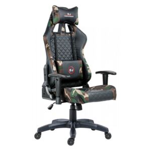 Herní židle REPTILE CAMOUFLAGE — ekokůže, černá/army vzor