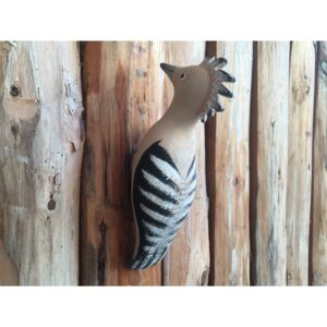 Ptáček na zeď - dudek chocholatý Keramika Andreas