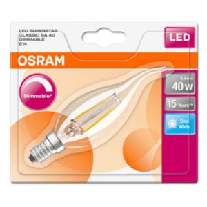 OSRAM LED Filament SUPERSTAR ClasBA 230V 5W 840 E14 / 470lm / 4000K / 15000h / DIM / A+ / Sklo čiré / 1ks (4058075108042) - Ledvance LED žárovka 4058075108042 230 V, E14, 5.00 W = 40 W, neutrální bílá, A+ (A++ - E)