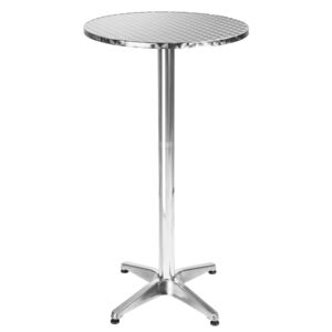 Tectake 401488 barový stolek hliníkový ø60cm - 5,8 cm, není skládací