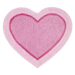 Růžový dětský koberec ve tvaru srdce Catherine Lansfield, 50 x 80 cm