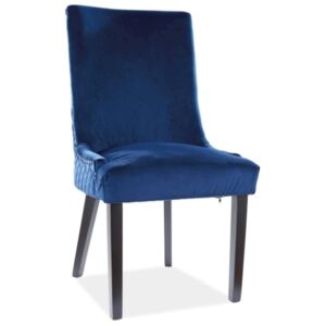 SIG Jídelní židle LEON velvet modrá