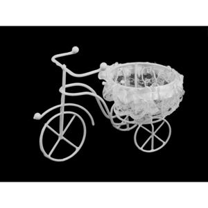 Kovo Dekorace kolo s košíkem - bílá Stoklasa