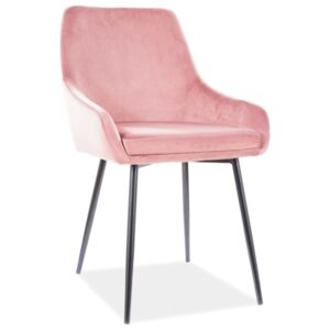 SIG Jídelní židle ALBI velvet růžová