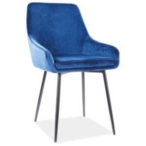 SIG Jídelní židle ALBI velvet modrá