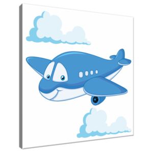 Obraz na plátně Modré letadlo 30x30cm 3100A_1AI