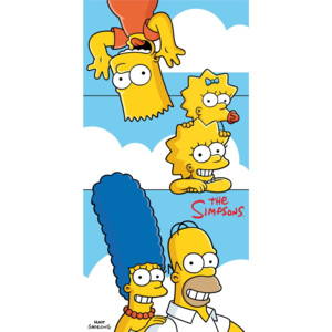 Jerry Fabrics Osuška Simpsons family "Clouds" JF - 70x140 cm, 100% bavlna