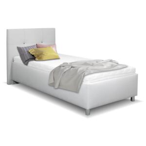 Čalouněná postel s úložným prostorem Crissy, 90x200, světle šedá