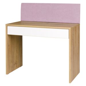 Psací stůl - MIX 6, dub lefkas/bílá Barva: růžová