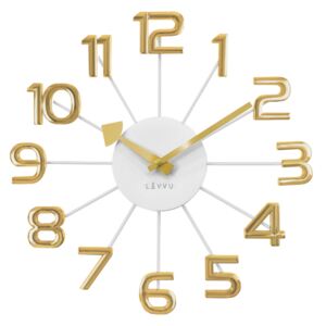 Zlato-bílé moderní hodiny LAVVU DESIGN Numerals LCT1045