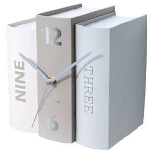 Karlsson Designové stolní hodiny - Karlsson Book Basics, 20x15 cm
