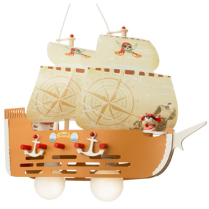Dětský závěsný lustr Elobra Pirátská loď 137062