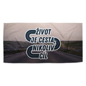 Ručník SABLO - Život je cesta, nikoliv cíl 30x50 cm