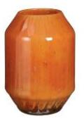 Skleněná váza Mica LIRIA, průměr 21 cm, oranžová