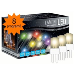 POLAMP LED osvětlení univerzální - klasická, tep. bílá 10 m, bílý kabel, programátor