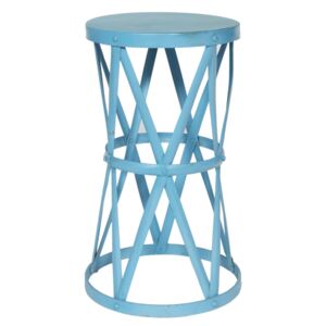 Kovový stolek - modrý