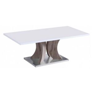 Konferenční stolek, bílá + dub sonoma, ARISTID