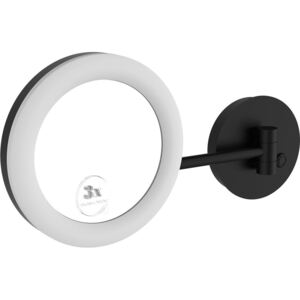 Sapho Kosmetické zrcátko s LED osvětlením, kulaté, černá mat MW855
