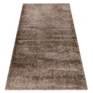 Kusový shaggy koberec FLUFFY Jednobarevný béžový Rozměr: 60x100 cm