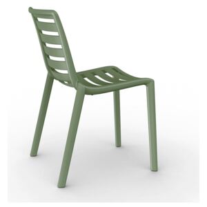 Sada 2 olivově zelených zahradních židlí Resol Slatkat