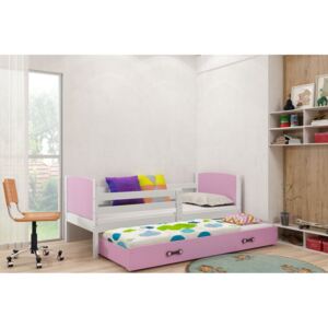 BMS Group dětská postel Tami 2 Bílá / růžová - 190x80