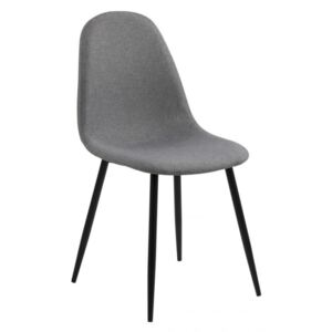 Jídelní židle Wanda, světle šedá/černá