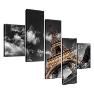 Obraz na plátně Výhled zdola na Eiffelovu věž 100x75cm 263A_5K