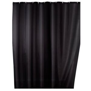 Sprchový závěs, textilní, černá barva, 180x200 cm, WENKO