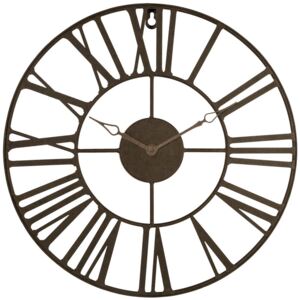 Nástěnné hodiny s kulatým ciferníkem vyrobeným z kovu, nadčasový dekorační prvek interiéru