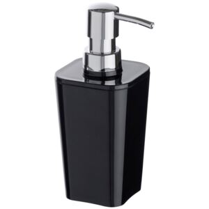 Černý dávkovač mýdla z vysoce kvalitního plastu CANDY BLACK, 17,4x7,3x8,8 cm, WENKO