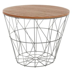Konferenční stolek ze dřeva a kovu, praktický design obývací pokoj stůl