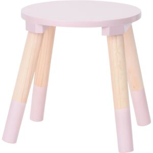 Dětská stolička, dřevěná, růžová