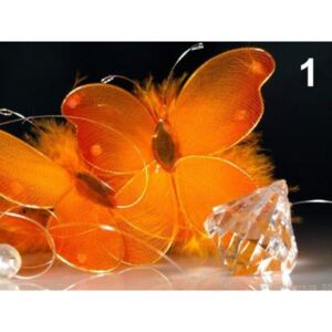 Girlanda závěs s motýlky 170cm (1 ks) - 1 oranžová